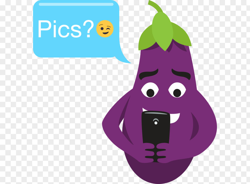 Emoji Sticker Crisp Eggplant Fruit PNG