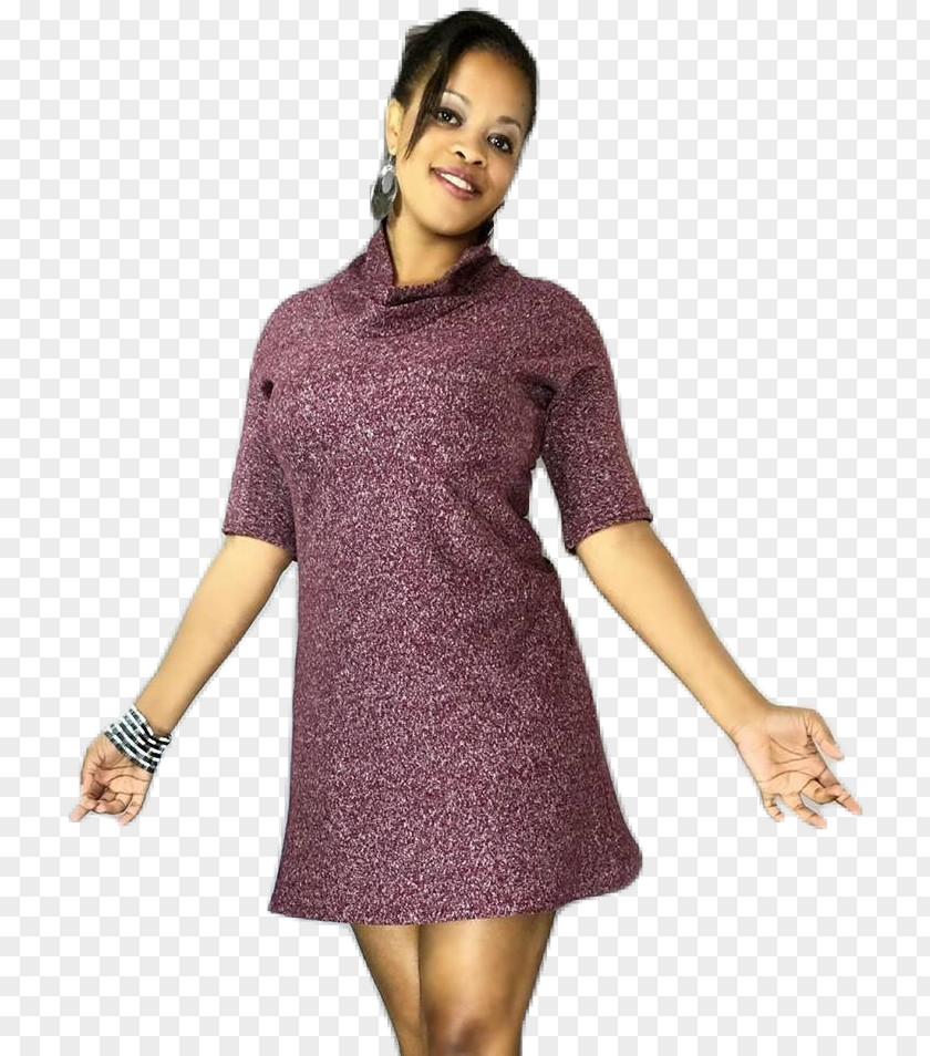 News Presenter Shoulder Sleeve Dress PNG