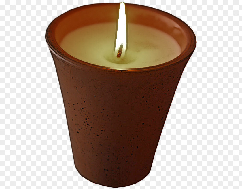 Wax Candle Holder Lighting Brown Cylinder PNG