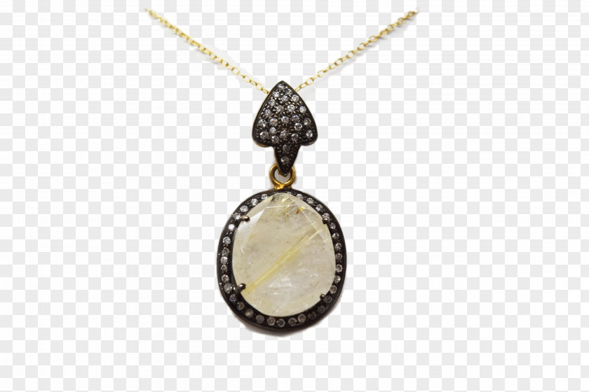 Necklace Locket Gemstone Silver PNG