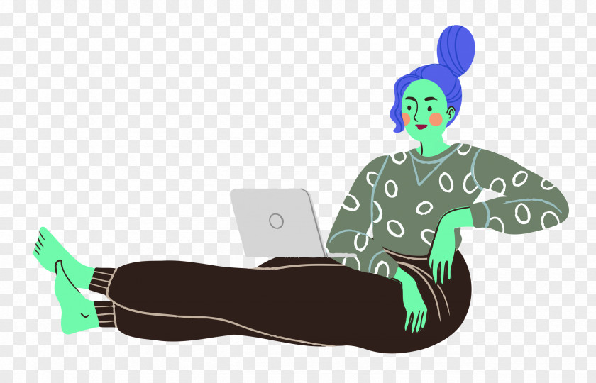 Relaxing Lady Woman PNG