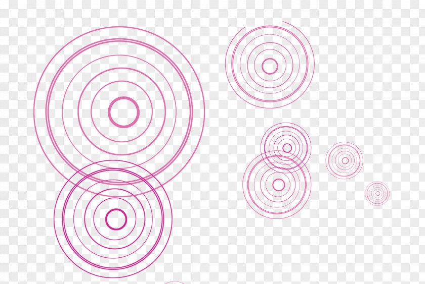 Floating Circle Spiral Pattern PNG