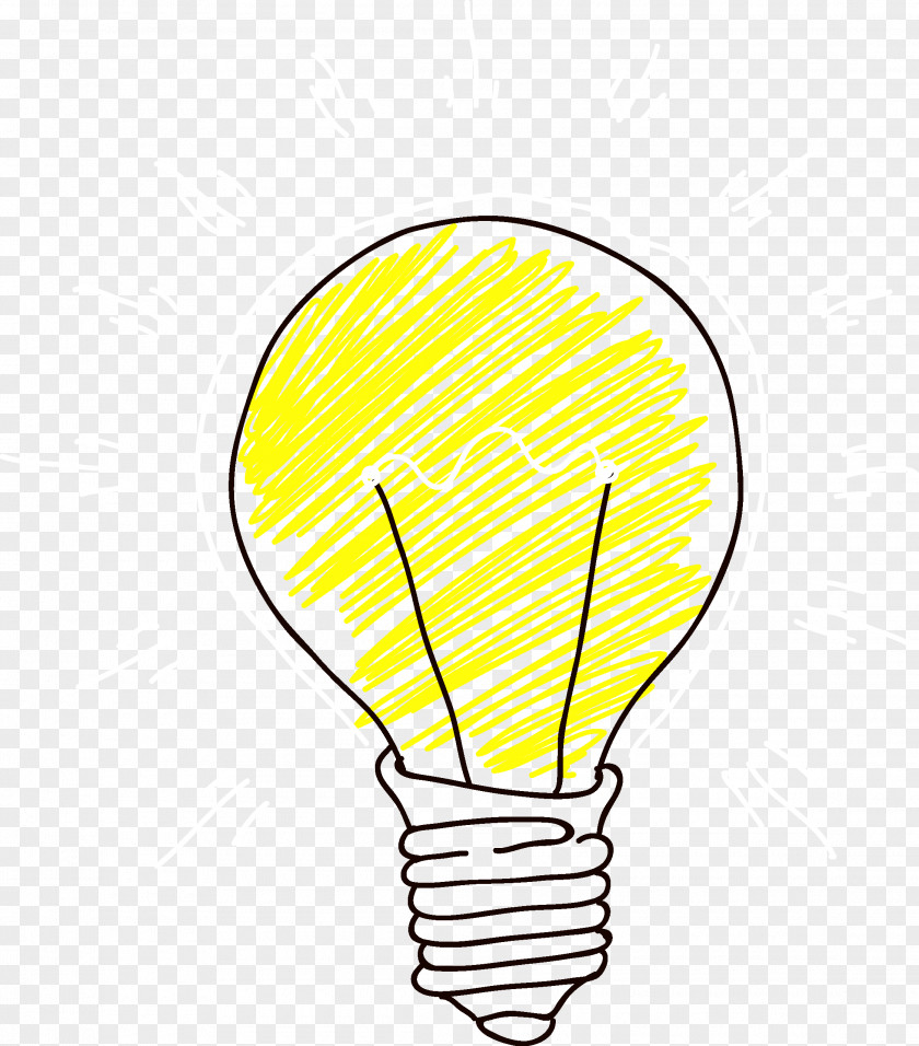 Hand-painted Lamp Incandescent Light Bulb Clip Art PNG