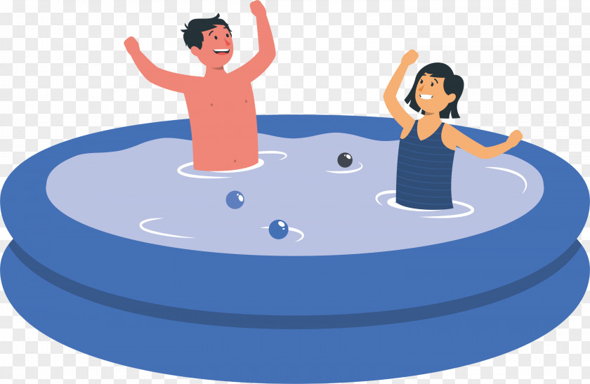 Children Playing In The Pool PNG