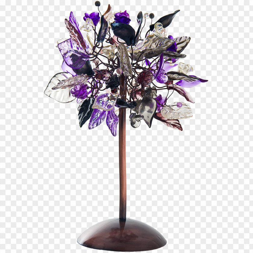Light Floral Design Cut Flowers Purple PNG