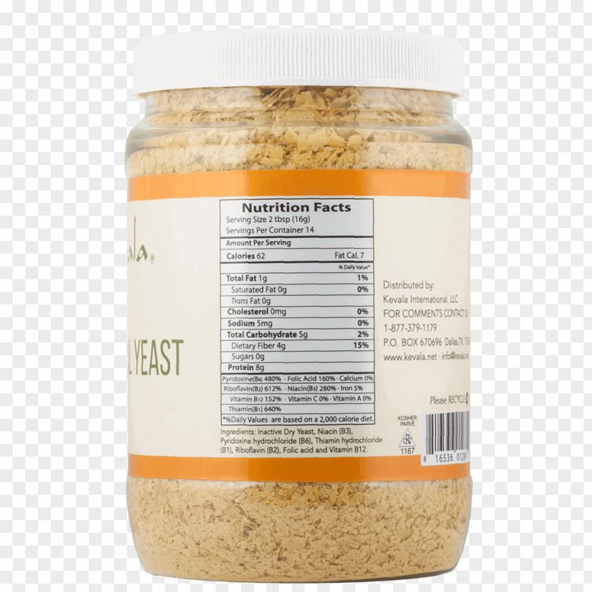 Nutrition FACTS Condiment Kevala Premium Nutritional Yeast Large Flake Commodity Product PNG