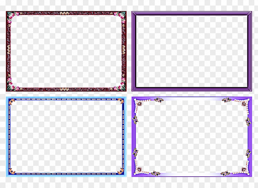 Purple Rectangle Line Square PNG