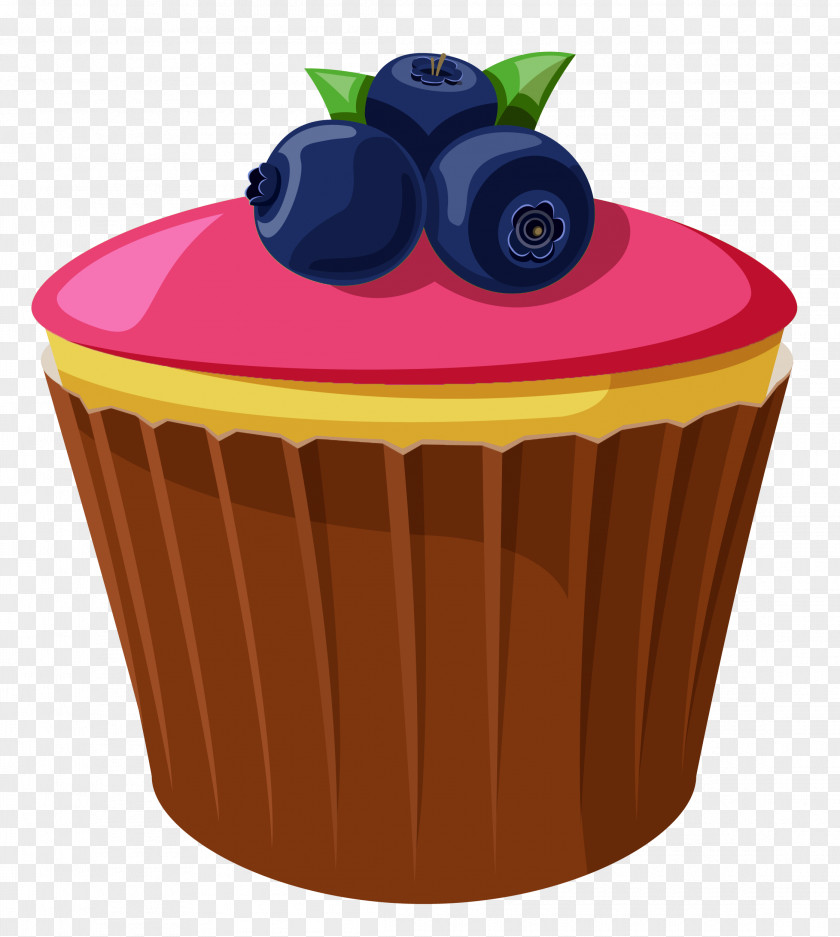 Mini Cake With Blueberries Clipart Picture Birthday Cupcake Chocolate Sponge Bundt PNG