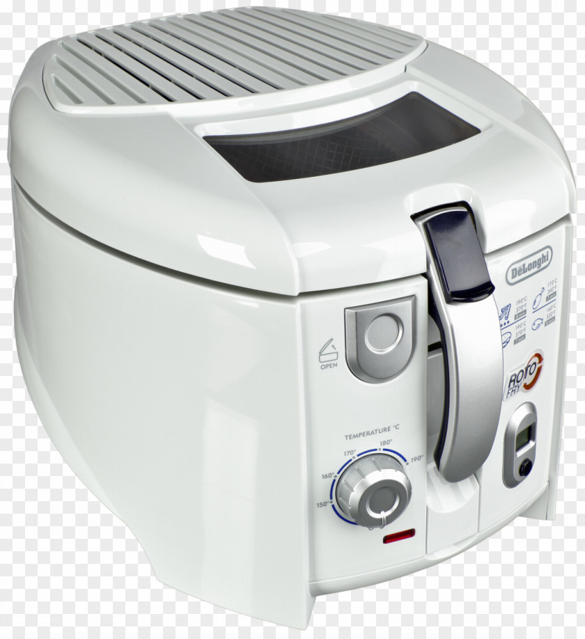 DeLonghi F Deep Fryers Small Appliance 44510 CZ Single Stand-alone 3L 3200W Black,Stainless Steel Fryer De'Longhi PNG