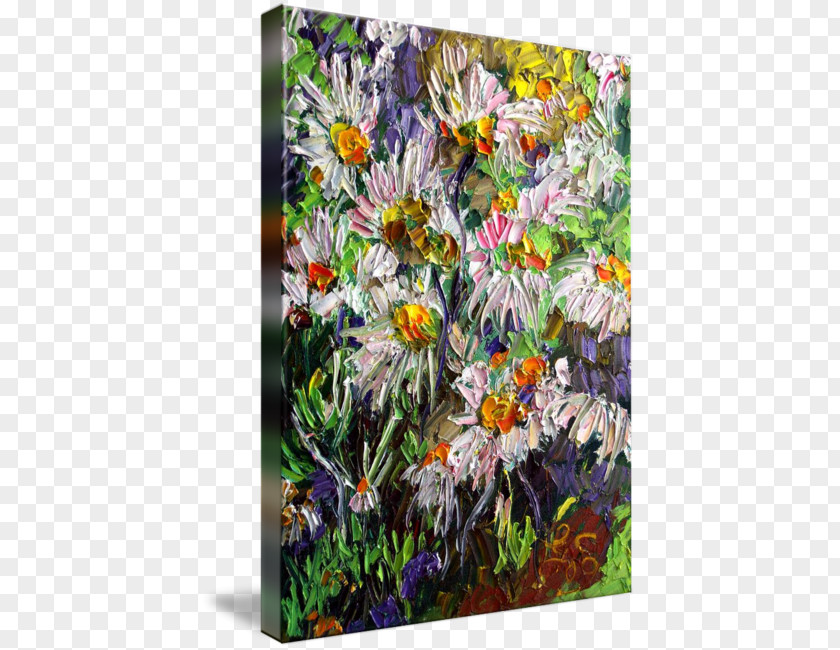 Oilpaint Flowers Floral Design Acrylic Paint Oil Painting PNG
