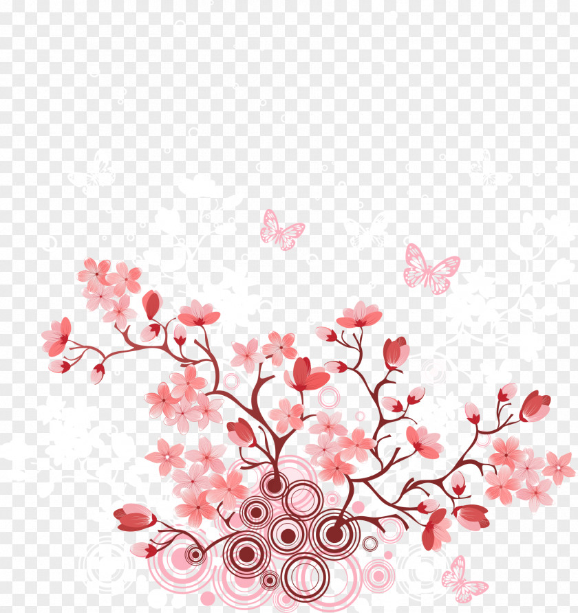 Romantic Cherry Tree Blossom PNG