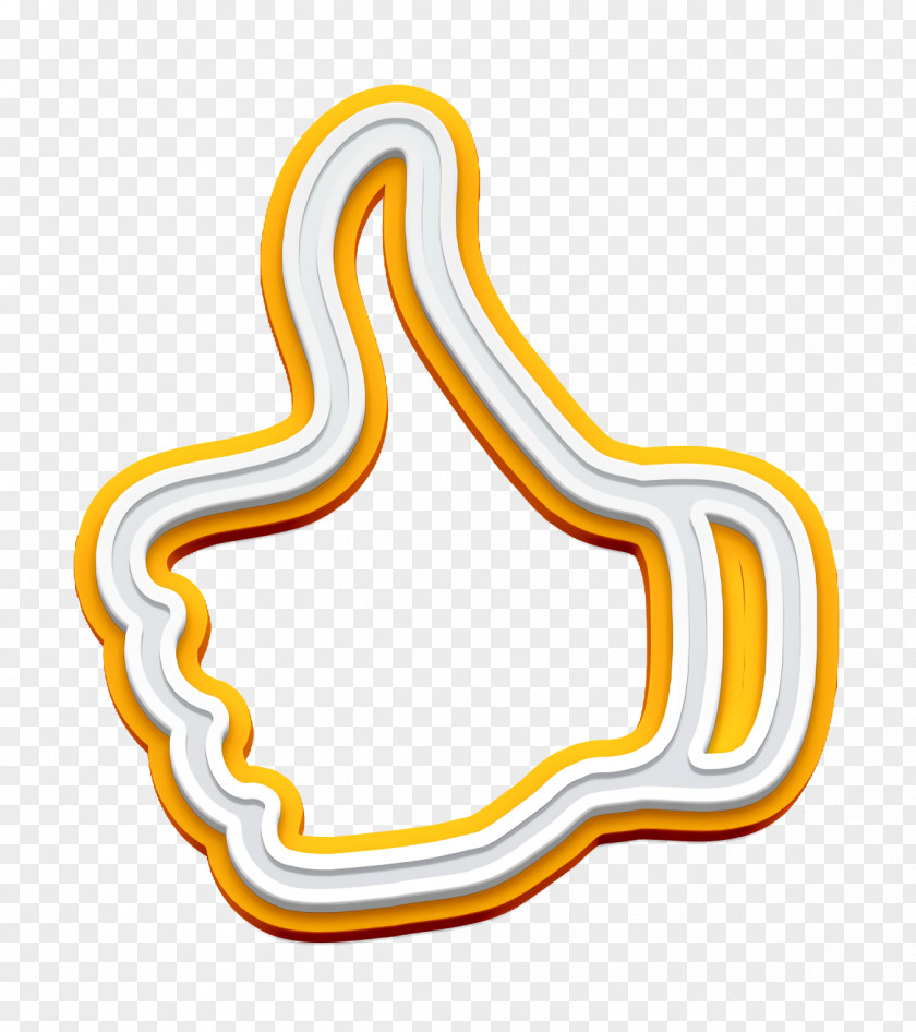 Thumb Up Outline Symbol Icon Essentials Interface PNG