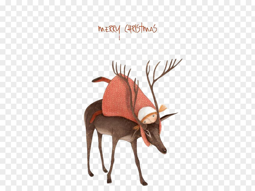 Christmas Deer The Snow Queen Elk Drawing Illustration PNG
