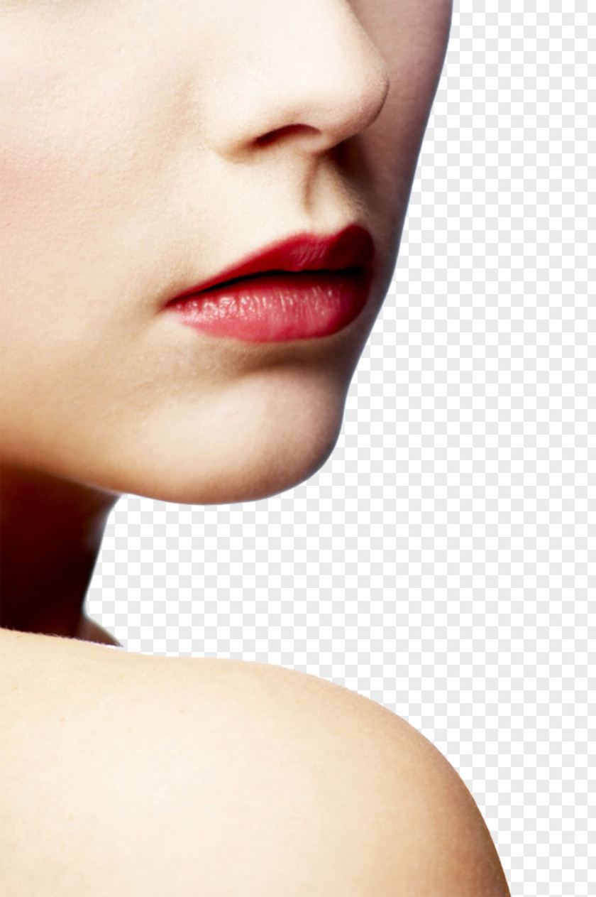 Close-up Of Woman With Red Lips Lip Face Clip Art PNG