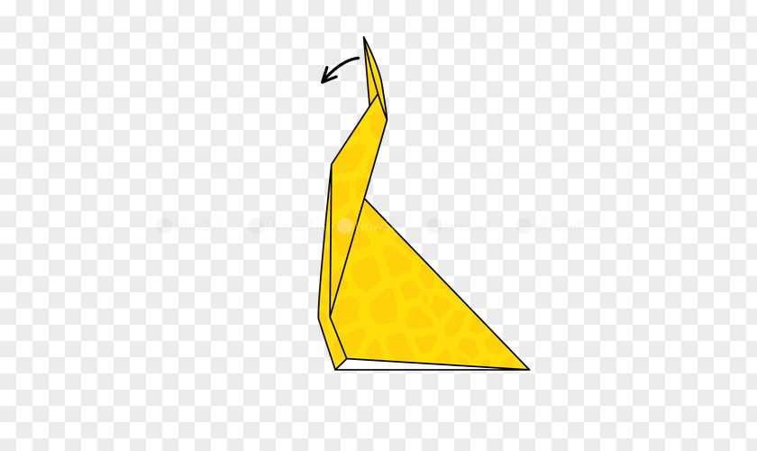 Giraffe Origami Triangle How-to PNG