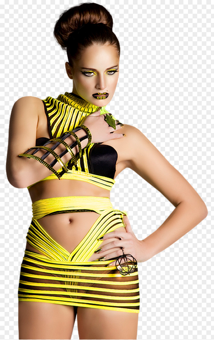 Masked Woman Female Yellow Black And White PNG