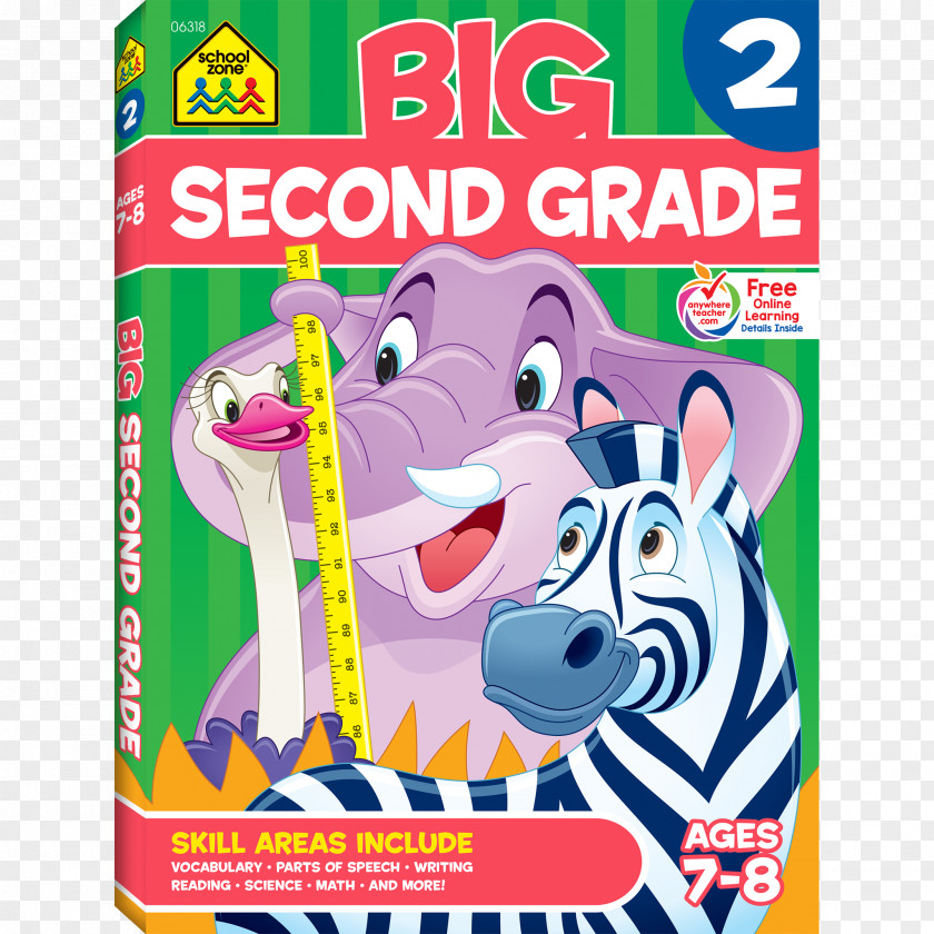 School Big Second Grade Workbook Preschool Zone PNG