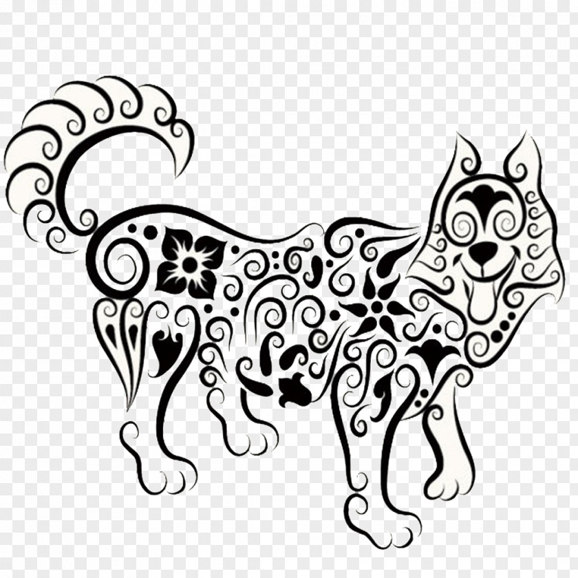 Painting Dog Ornament Illustration Animal Vector Graphics PNG