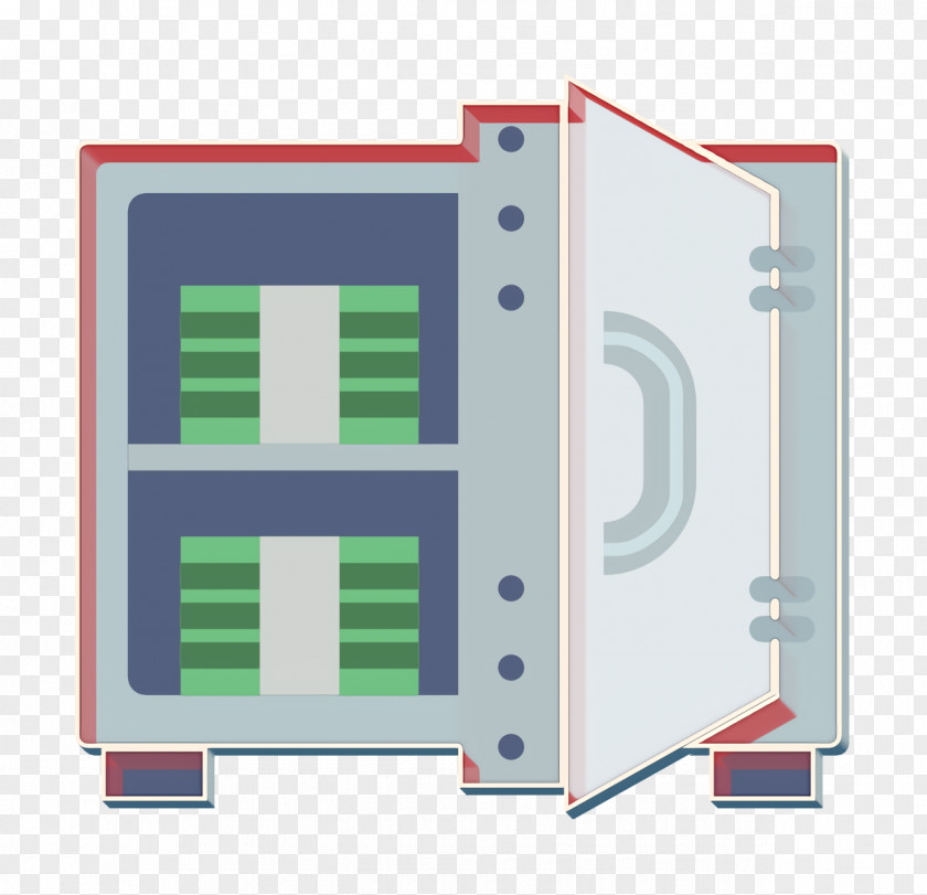 Rectangle Technology Safebox Icon Bank Business PNG