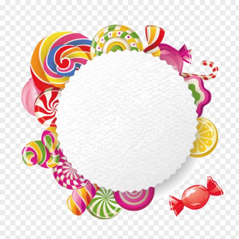 Candy Border Lollipop Cotton Confectionery Store PNG