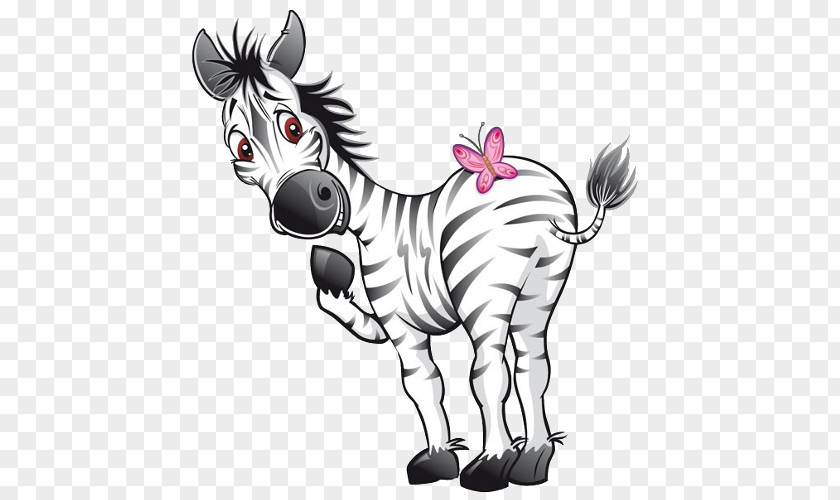 Cartoon Zebra Drawing Clip Art PNG