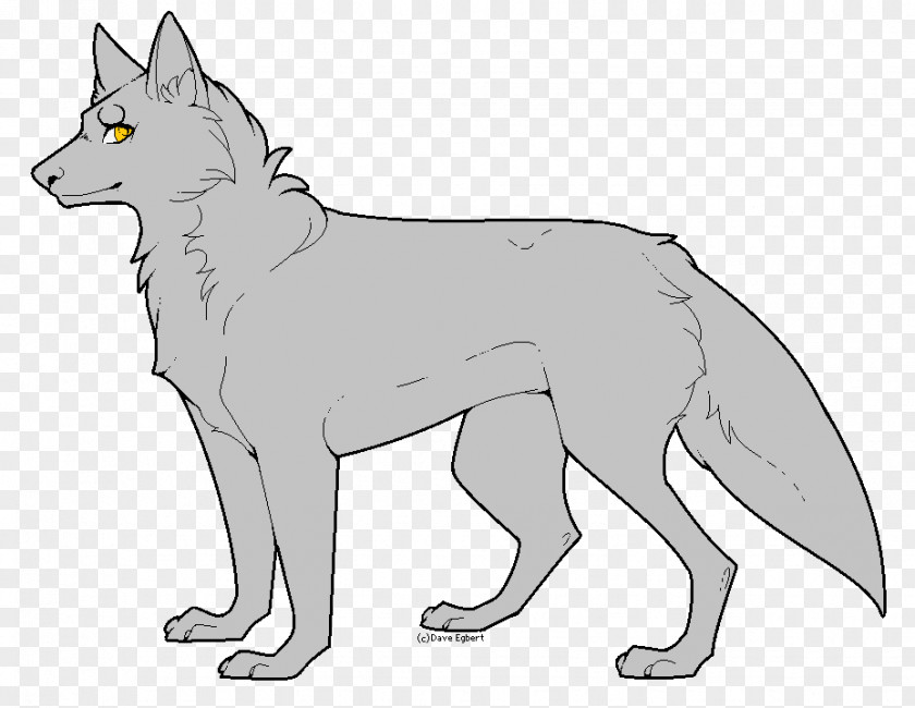 Dog Red Fox Breed Line Art White PNG