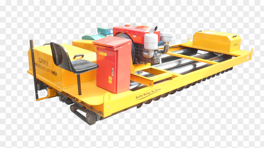 Road Heavy Machinery Concrete Paver Compactor PNG