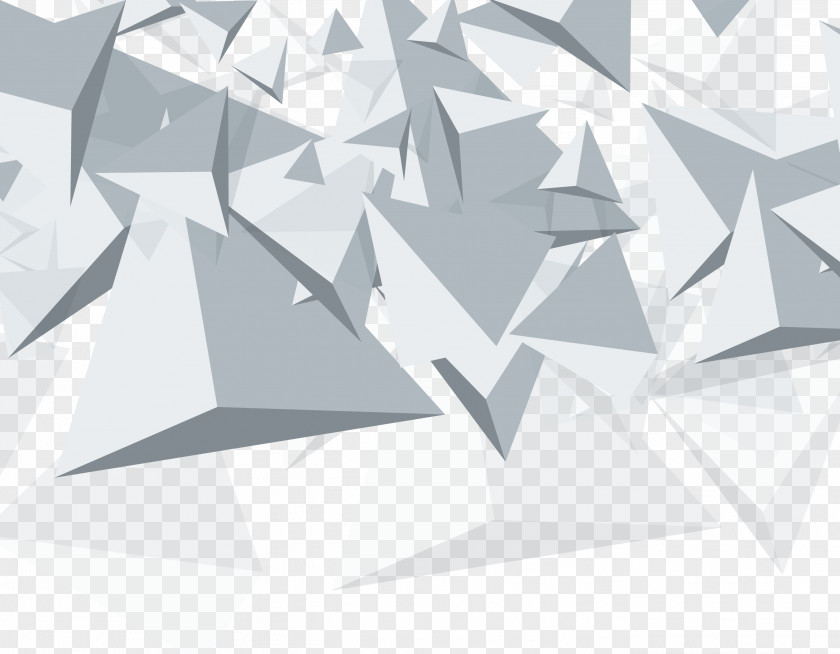 Vector Cartoon Silver Triangle Material Geometry Cone Geometric Abstraction PNG