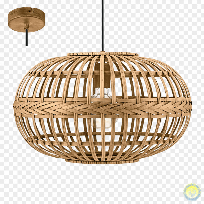 Wooden Hanging Light Fixture EGLO Lighting Pendant PNG
