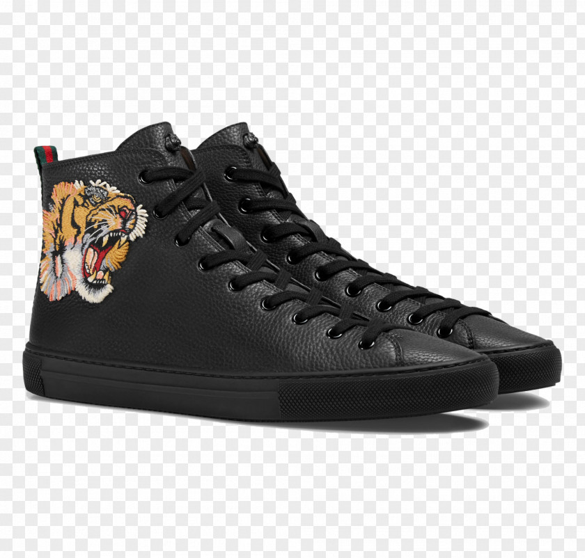 High-top Gucci Leather Sneakers Fashion PNG