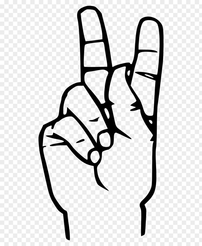 American Sign Language K Fingerspelling PNG