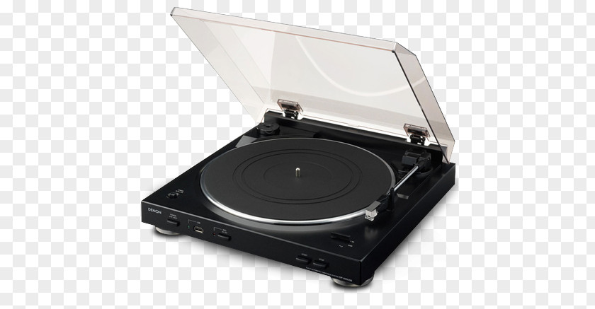 Turntable Denon DP-200USB Digital Audio Phonograph Record PNG