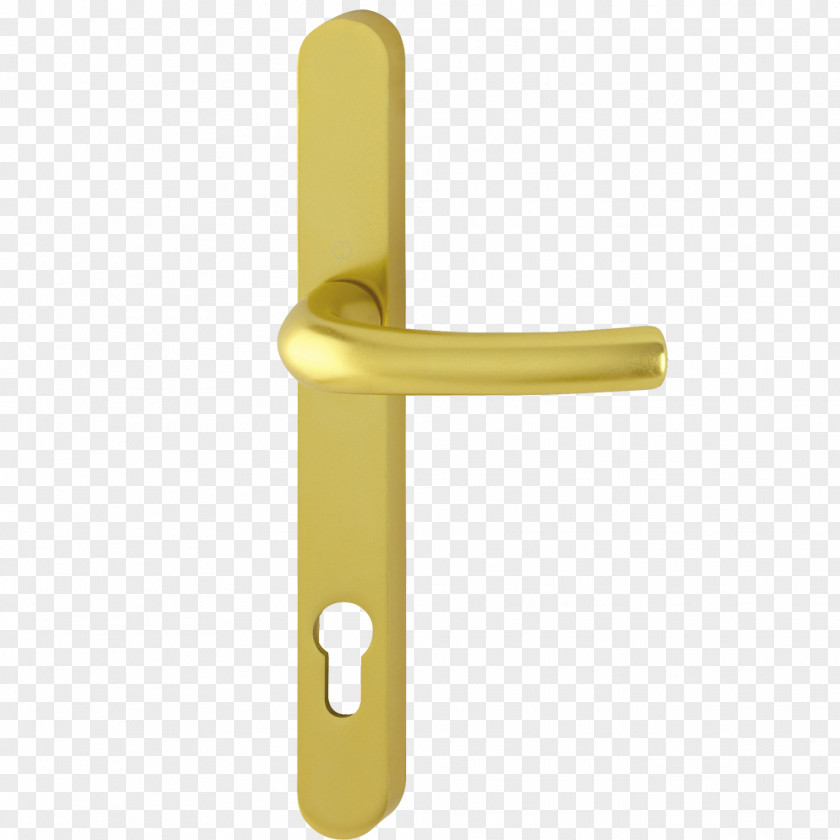 Brass Door Handle Lock Pêne PNG