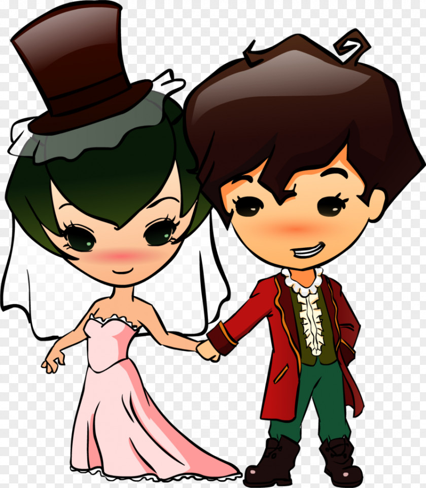 Bride And Groom Marriage Wedding Cartoon Drawing PNG