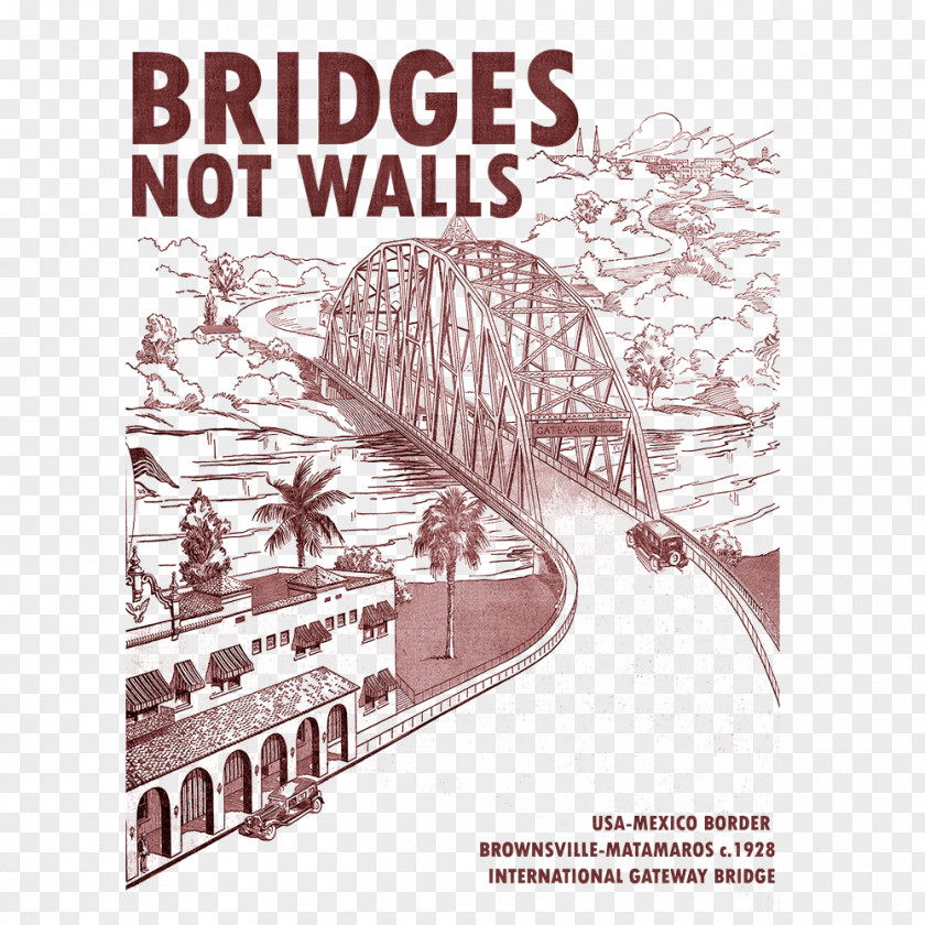 Build Bridges Not Walls T-shirt Sleeve Clothing Polo Shirt PNG