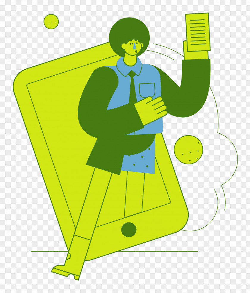 Cartoon Character Green Meter Behavior PNG