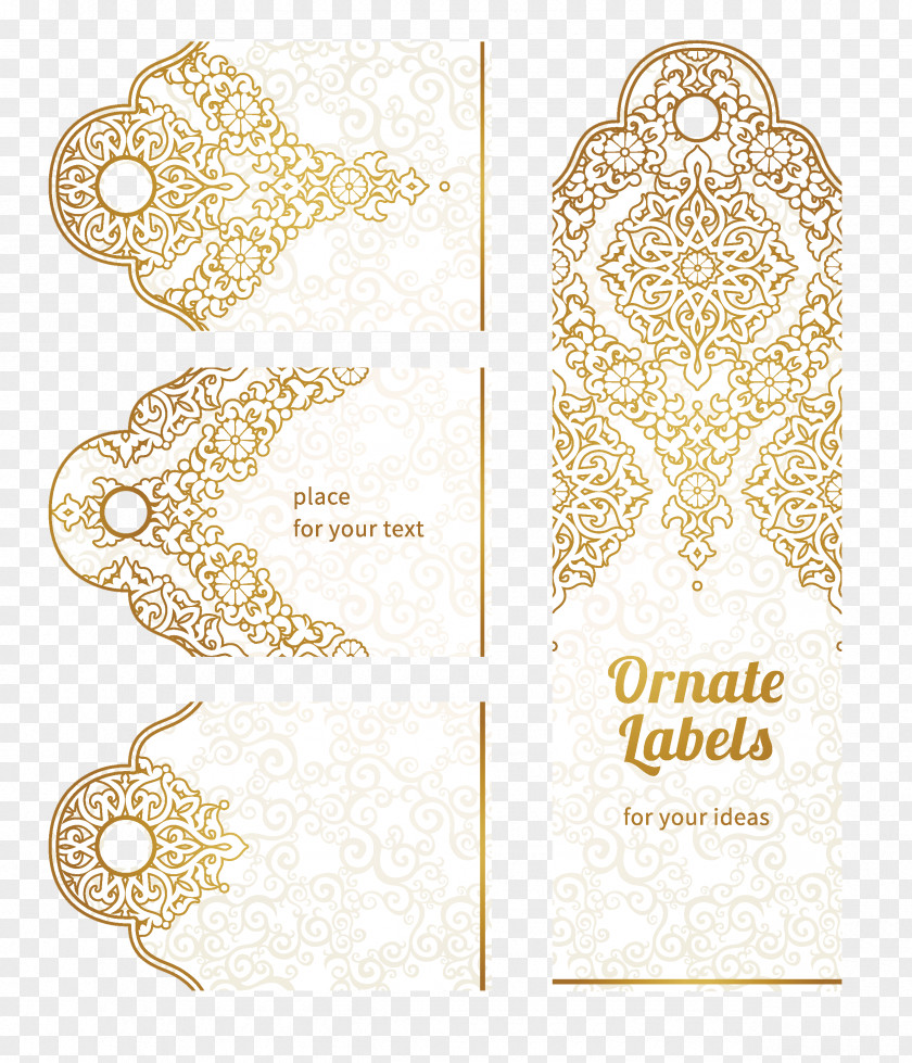 Golden Flower Pattern Paper Motif Drawing PNG