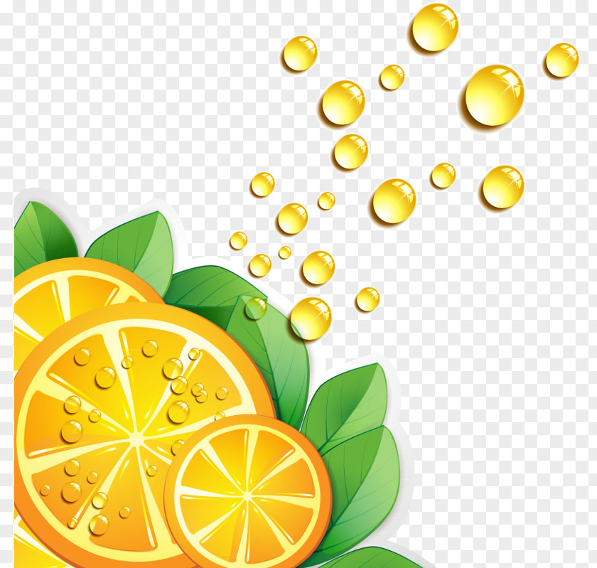 Golden Lemon Orange Juice Fruit PNG