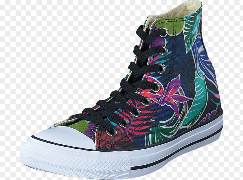 Tropical Print Sneakers Chuck Taylor All-Stars Converse Shoe Fuchsia PNG