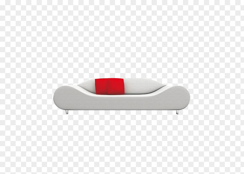 Creative White Sofa Table Couch Angle Red PNG