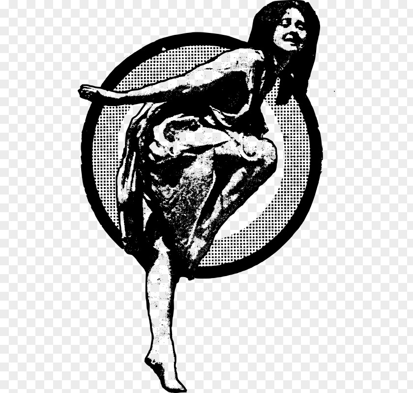 Semi-circular Dancing Petals Dancer Drawing PNG