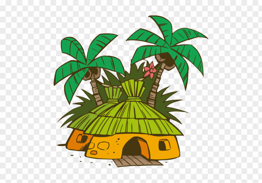 Vector Jungle Lodge Euclidean Cartoon Illustration PNG