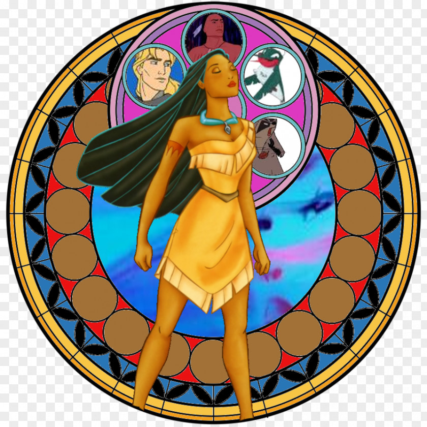 Pocahontas Fa Mulan Ariel Stained Glass Art PNG