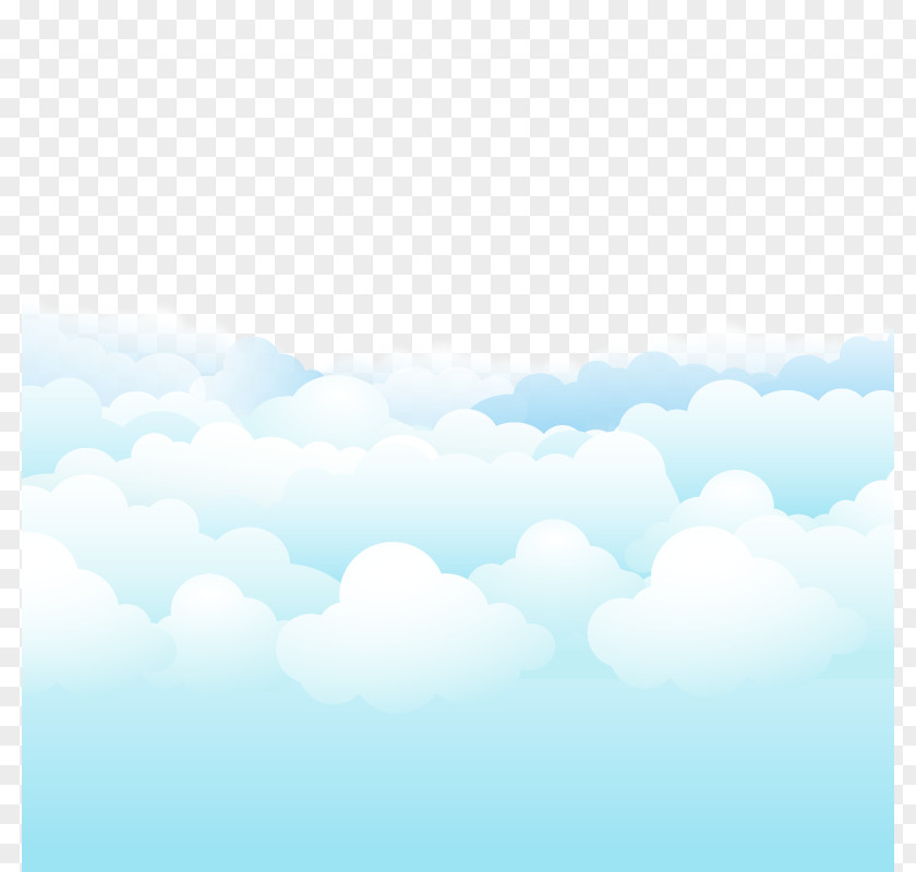 Vector Clouds Sky Blue Daytime Wallpaper PNG