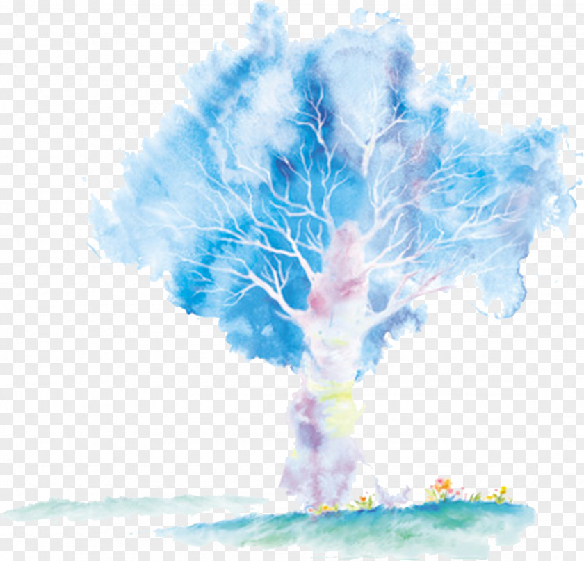 Fantasy Tree Watercolor Painting Download Illustration PNG