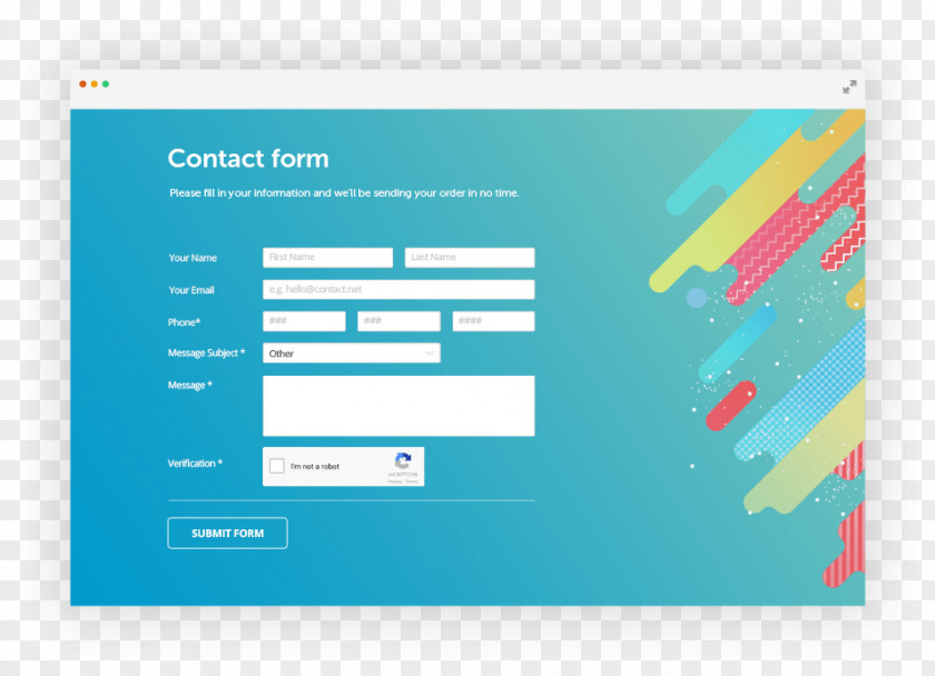 Forms Form PHP Contact Page Template Ajax PNG