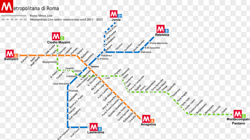Map Roma Termini Railway Station Line C Rapid Transit Rome Metro A PNG