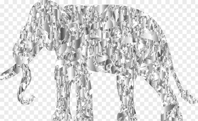 Modern Art Line Elephant PNG