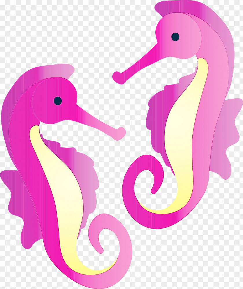 Seahorse Pink Beak Bird PNG