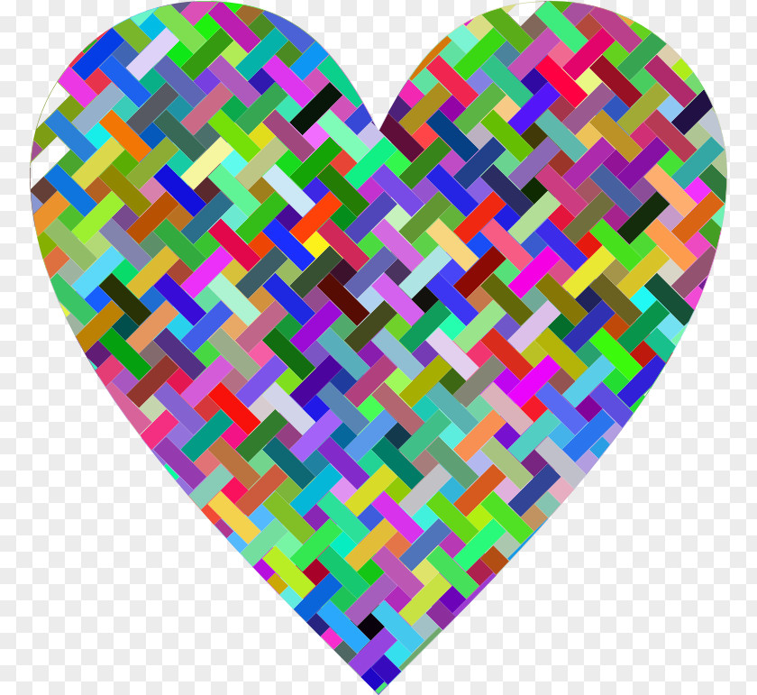 Weaving Heart Color Clip Art PNG